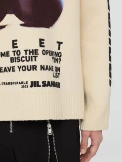 JIL SANDER Felpe<FELPA CN LS PNT Beige, Rosso