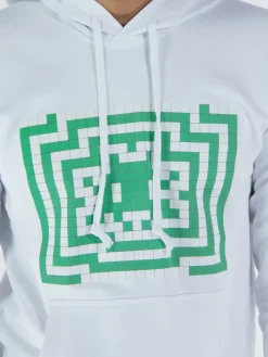 COMME DES GARCONS SHIRT Felpe<FELPA CON CAPPUCCIO Bianco, Verde