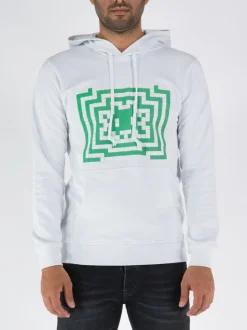 COMME DES GARCONS SHIRT Felpe<FELPA CON CAPPUCCIO Bianco, Verde