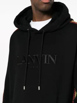 LANVIN Felpe<FELPA CON CAPPUCCIO SIDE CURB OVERSIZED Giallo, Nero