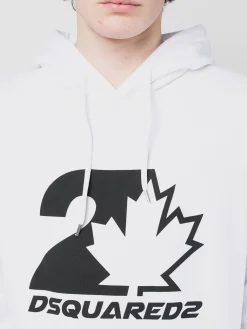 DSQUARED Felpe<FELPA COOL FIT Bianco, Nero