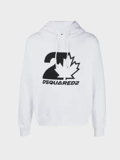 DSQUARED Felpe<FELPA COOL FIT Bianco, Nero