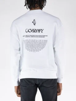 MARCELO BURLON Felpe<FELPA COUNTY MANIFESTO Bianco, Nero