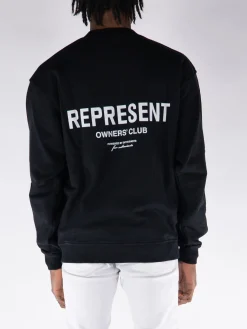 REPRESENT CLOTHING Felpe<FELPA CREW REPRESENT OWNERS CLUB Bianco, Nero