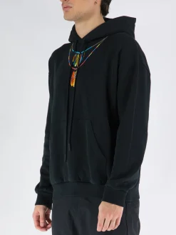 MARCELO BURLON Felpe<FELPA FEATHERS NECKLACE OVER Nero