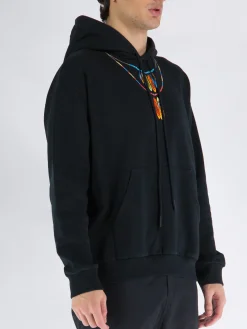 MARCELO BURLON Felpe<FELPA FEATHERS NECKLACE OVER Nero