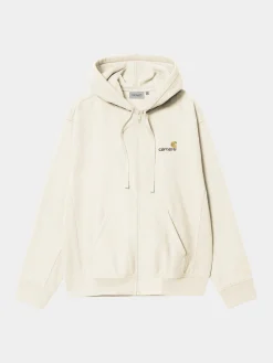 CARHARTT WIP Felpe<FELPA FULL ZIP AMERICAN SCRIPT Bianco