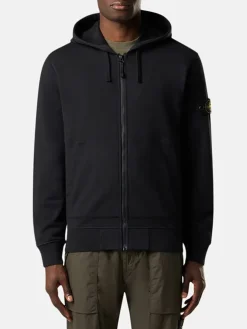 STONE ISLAND Felpe<FELPA FULL ZIP CON PATCH LOGO Giallo, Nero, Verde