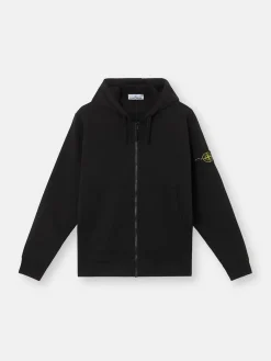STONE ISLAND Felpe<FELPA FULL ZIP CON PATCH LOGO Giallo, Nero, Verde