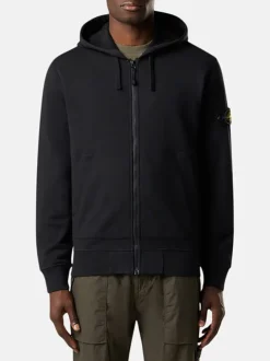 STONE ISLAND Felpe<FELPA FULL ZIP CON PATCH LOGO Giallo, Nero, Verde