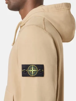 STONE ISLAND Felpe<FELPA FULL ZIP CON PATCH LOGO Beige