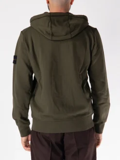 STONE ISLAND Felpe<FELPA FULL ZIP CON PATCH LOGO Verde