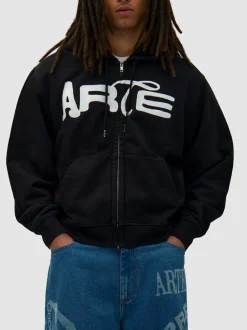 ARTE Felpe<FELPA FULL ZIP GOOD ENERGY Bianco, Nero