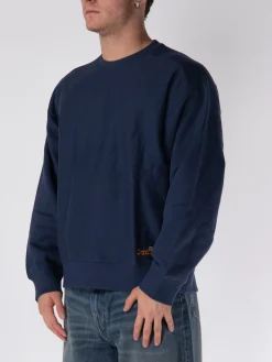 CARHARTT WIP Felpe<FELPA FULL ZIP LABEL SCRIPT Blu