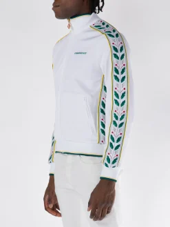 CASABLANCA Felpe<FELPA FULL ZIP MENS SEASONAL LAUREL Bianco, Giallo, Rosso, Verde