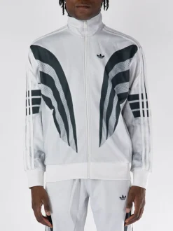ADIDAS Felpe<FELPA FULL ZIP PREMIUM PRINT CURVED 3-STRIPES Bianco, Grigio, Nero