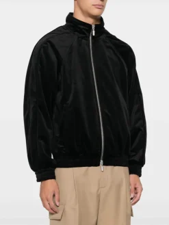 RHUDE Felpe<FELPA FULL ZIP VELVET Nero