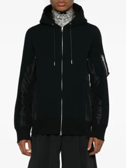 SACAI Felpe<FELPA FULL ZIP X SPONGE Nero