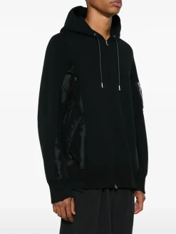 SACAI Felpe<FELPA FULL ZIP X SPONGE Nero