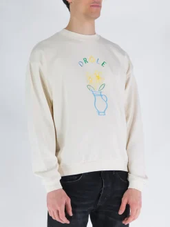 DROLE DE MONSIEUR Felpe<FELPA GIROCOLLO Azzurro, Bianco, Giallo, Verde