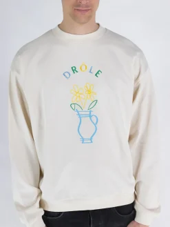 DROLE DE MONSIEUR Felpe<FELPA GIROCOLLO Azzurro, Bianco, Giallo, Verde