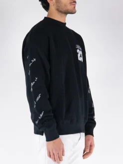 OFF-WHITE Felpe<FELPA GIROCOLLO 23 LOGO SKATE Bianco, Nero