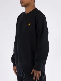 CARHARTT WIP Felpe<FELPA GIROCOLLO AMERICAN SCRIPT Nero