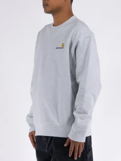 CARHARTT WIP Felpe<FELPA GIROCOLLO AMERICAN SCRIPT Grigio
