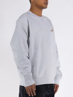 CARHARTT WIP Felpe<FELPA GIROCOLLO AMERICAN SCRIPT Grigio