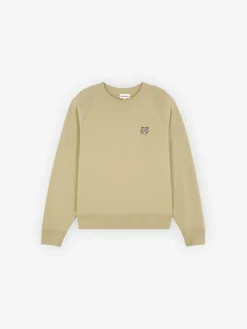 MAISON KITSUNE Felpe<FELPA GIROCOLLO BOLD FOX HEAD PATCH Beige