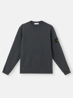 STONE ISLAND Felpe<FELPA GIROCOLLO CON PATCH LOGO Grigio
