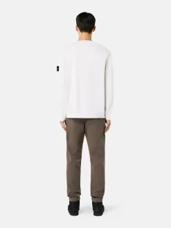 STONE ISLAND Felpe<FELPA GIROCOLLO CON PATCH LOGO Bianco, Giallo, Nero, Verde