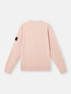 STONE ISLAND Felpe<FELPA GIROCOLLO CON PATCH LOGO Rosa