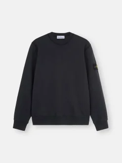 STONE ISLAND Felpe<FELPA GIROCOLLO CON PATCH LOGO Blu