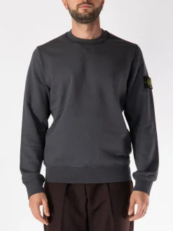 STONE ISLAND Felpe<FELPA GIROCOLLO CON PATCH LOGO Grigio