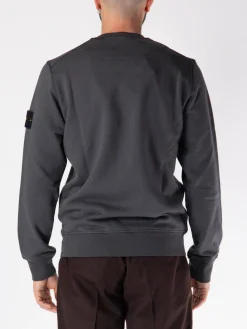 STONE ISLAND Felpe<FELPA GIROCOLLO CON PATCH LOGO Grigio