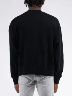 PALM ANGELS Felpe<FELPA GIROCOLLO CON STAMPA LOGO Nero
