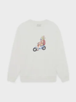 DRÔLE DE MONSIEUR Felpe<FELPA GIROCOLLO GOLFEUR Bianco