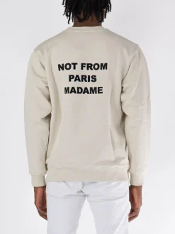 FELPA HOODIE SLOGAN Felpe<FELPA GIROCOLLO SLOGAN Beige, Nero