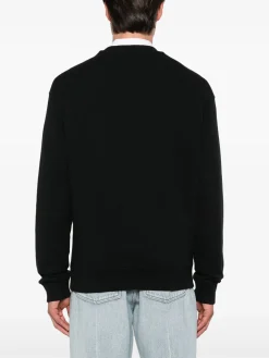 MAISON KITSUNE Felpe<FELPA GIROCOLLO SPEEDY FOX PATCH Nero