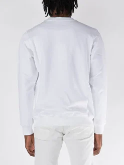 CASABLANCA Felpe<FELPA GIROCOLLO STATUE EN MARBRE EMBROIDERED Bianco, Nero, Verde
