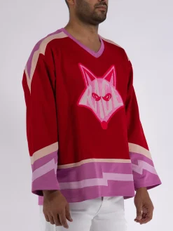 MEMBERS OF THE RAGE Felpe<FELPA HOCKEY FOX Beige, Rosa, Rosso