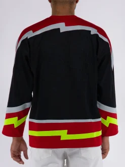MEMBERS OF THE RAGE Felpe<FELPA HOCKEY FOX Bianco, Nero, Rosso, Lime