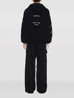 OFF-WHITE Felpe<FELPA HOODIE 23 LOGO SKATE Bianco, Nero