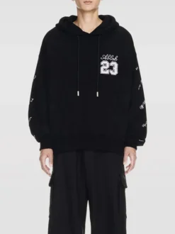 OFF-WHITE Felpe<FELPA HOODIE 23 LOGO SKATE Bianco, Nero