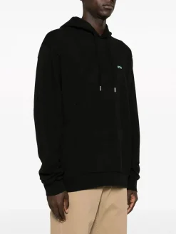 ARTE Felpe<FELPA HOODIE ABSTRACT Bianco, Nero, Lime