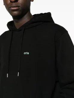 ARTE Felpe<FELPA HOODIE ABSTRACT Bianco, Nero, Lime