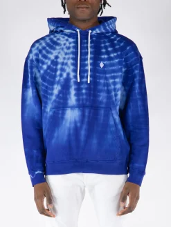 MARCELO BURLON Felpe<FELPA HOODIE AOP SOUNDWAVES Blu
