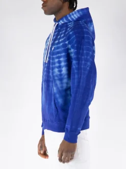 MARCELO BURLON Felpe<FELPA HOODIE AOP SOUNDWAVES Blu