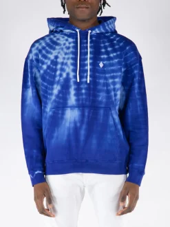 MARCELO BURLON Felpe<FELPA HOODIE AOP SOUNDWAVES Blu